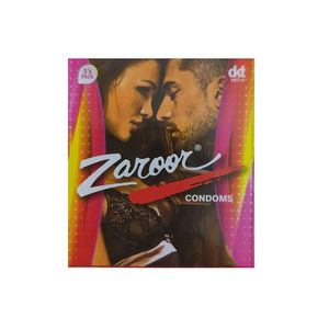 Zaroor Pink Coloured Ultra Thin Lubricated Condom - 3Pcs Pack